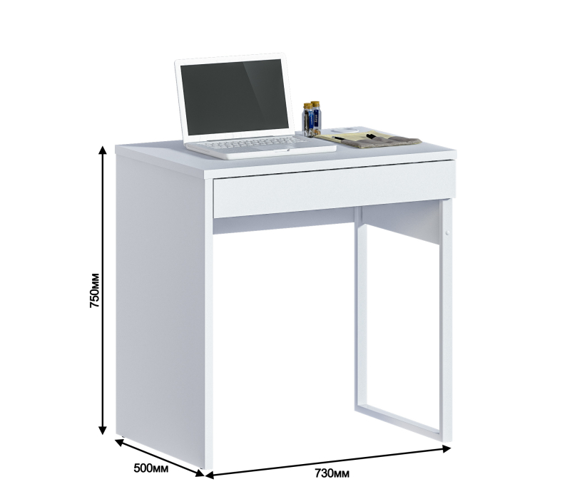 Прямые компьютерные столы, Стол Мика СБ-3308 Белый