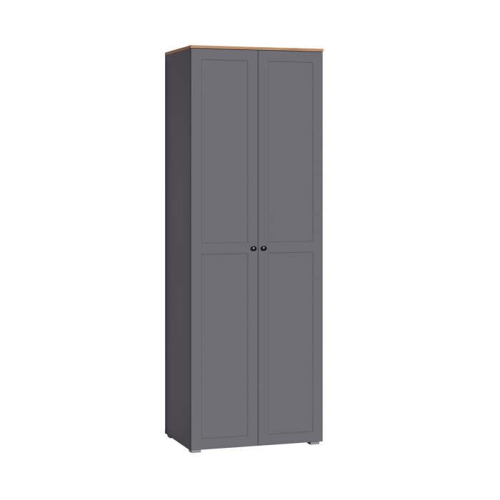 Для одежды, Шкаф для одежды Остин 13.336.02, серый графит, дуб золотой крафт