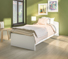 Кровати одноярусные, Кровать Кито СБ-2227 (800) Белый с основанием