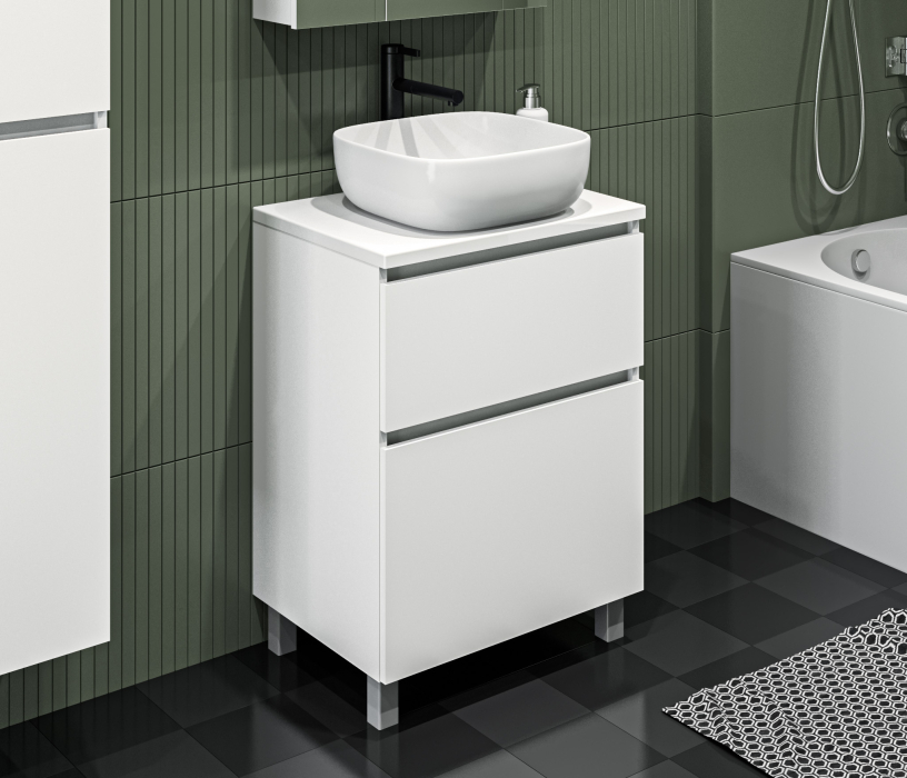 Тумбы в ванную комнату, Тумба Люкс СБ-3334 Белый