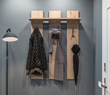 Настенные, Вешалка Сидней СБ-2580/1 Дуб дикий