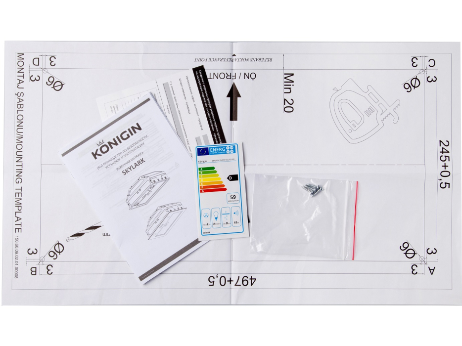 Вытяжки, Кухонная вытяжка Konigin Skylark Black