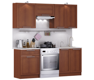 Кухонный гарнитур Ангелина Комфорт Орех Итальянский 2 м