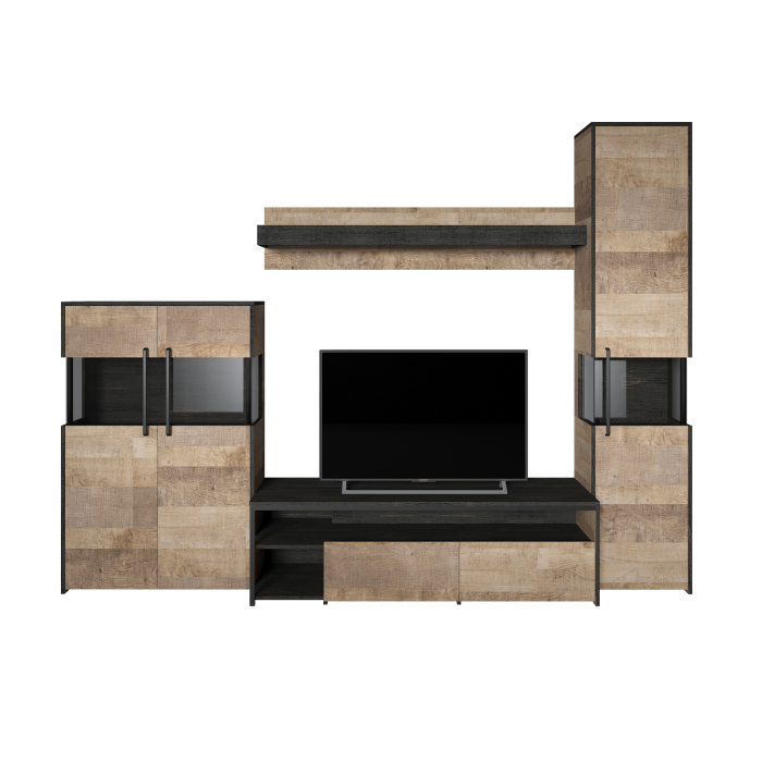 Шкафы распашные, Шкаф-пенал с витриной Трувор 13.205