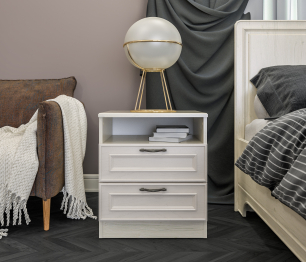 Тумба Гранд / Ливерпуль СБ-3514 Дуб Приморский Белый/МДФ Классика Светлый