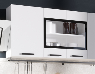 Кухня Хозяюшка 1,5 м Белый гладкий/Дуб вотан ЛДСП