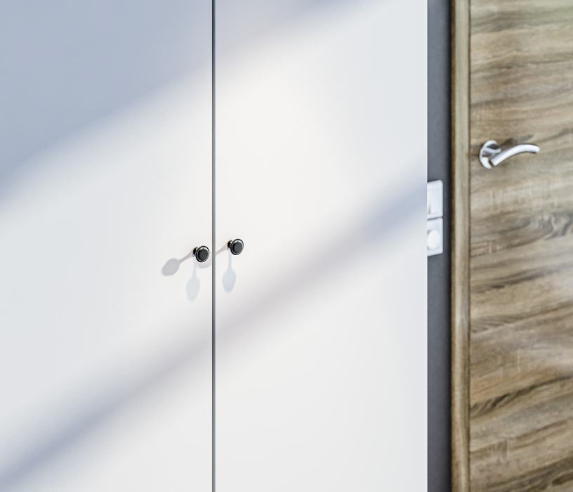 Для одежды, Шкаф 2х дверный МАКС 1 м Белый