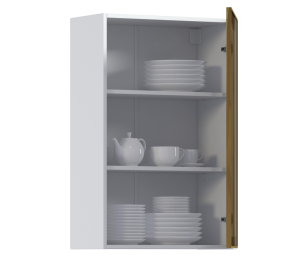 Навесной шкаф Регина РП-160 (Белый/Витрина Золото)