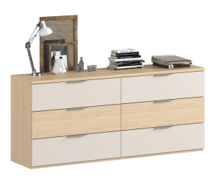 Комод Афина СБ-3325 Дуб Винченца/Дуб Винченца,Кашемир серый