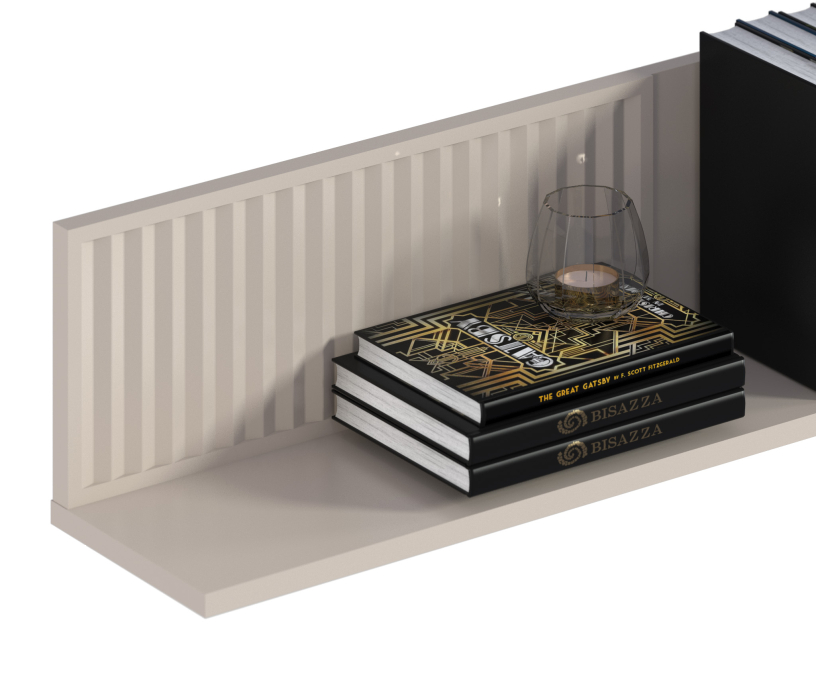 Настенные полки, Полка Турин СБ-3569 Кашемир серый,МДФ Кашемир