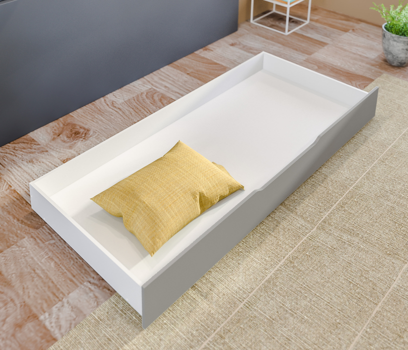 Детские кровати, Ящик для кровати Mika / Мика СБ-3281 Белый/Серый