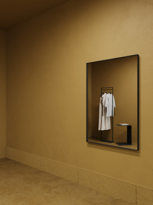 Зеркала в спальню, Зеркало в раме настенное прямоугольное HALFEO S Slim, 120*80 см