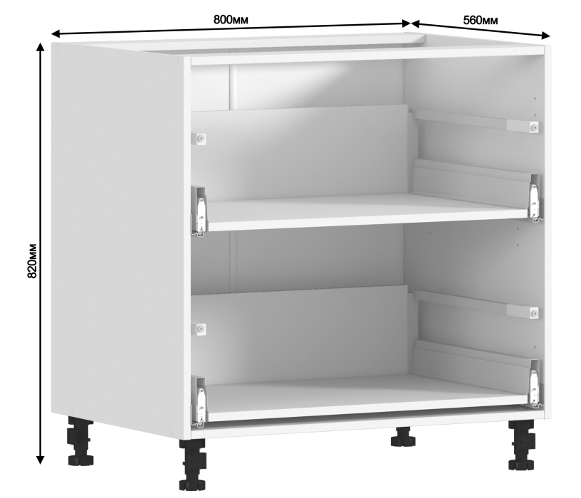 Корпус, Регина корпус для стола 2 ящ 80х82 см