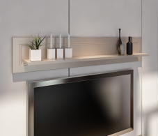 Настенные полки, Полка Ассоль СБ-3431 Кашемир серый,МДФ Кашемир