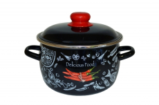 Посуда, Кастрюля эмал сфер Chilli 2,0л