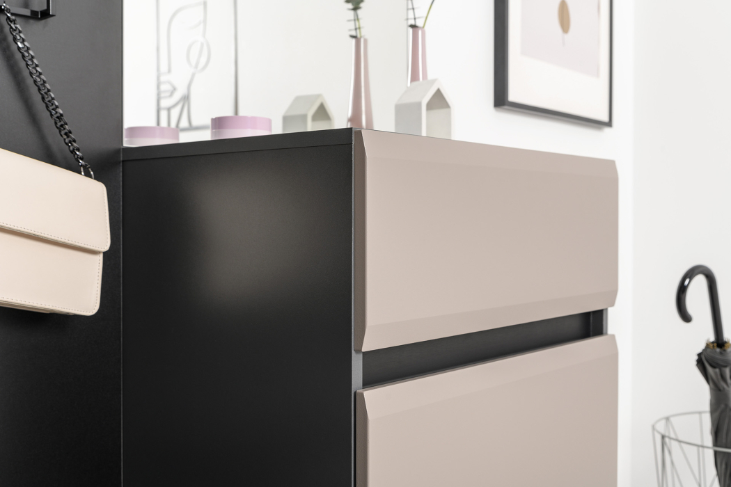 Тумбы, Комод Сидней 16.231.02, антрацит, веллюто капучино