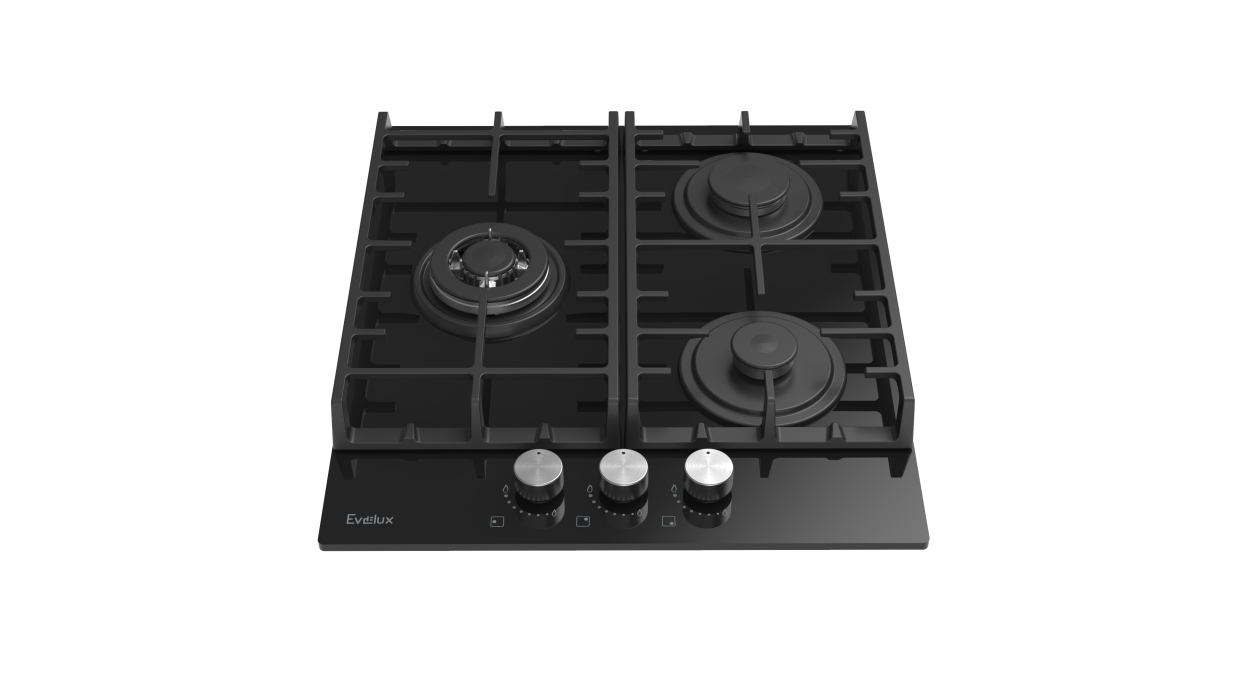 Встраиваемые варочные панели, Варочная панель газовая EVELUX HEG 450 BG