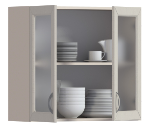 Сити шкаф навесной со стеклом 2 дв 80х72 см