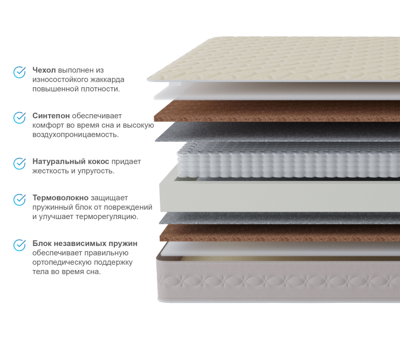 1400 x 2000, Матрас Столплит Корсика - Лорд 1400*2000