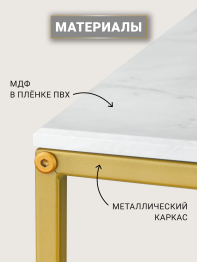 Комплект из двух квадратных журнальных столиков М002.0В70