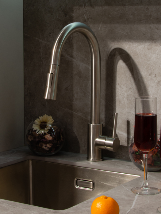 Смесители, Смеситель для кухни с выдвижным изливом Osgard FORSO