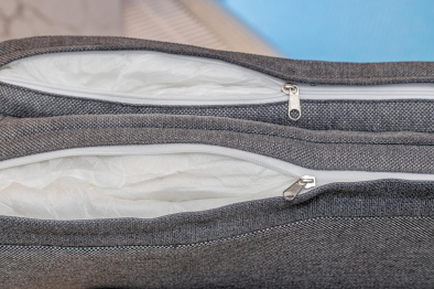 Шезлонг AGATA серый с матрасом