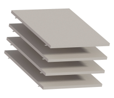 Сити, Комплект полок 375*500 Сити СБ-2937 (4шт)