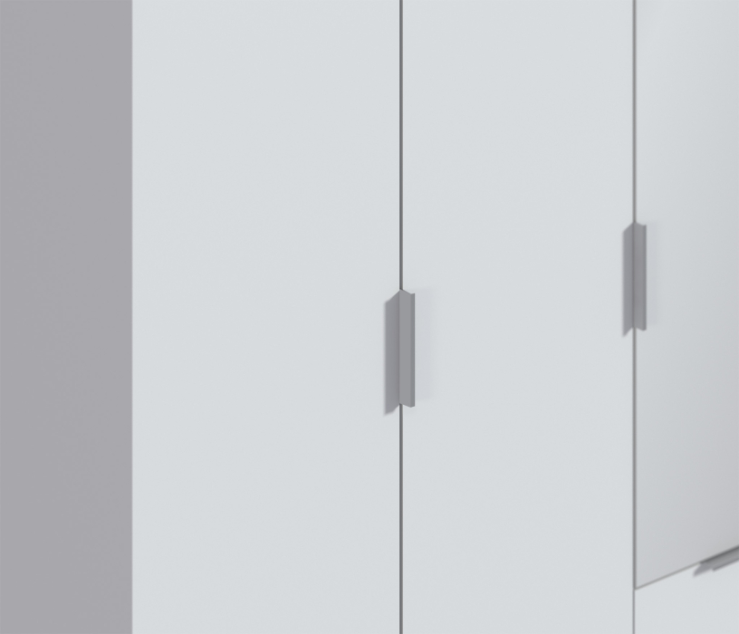 В спальню, Шкаф 5-ти дверный Николь СБ-2594/1 Белый