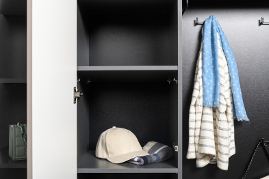 Шкаф для одежды Сидней 16.367.01, антрацит, веллюто капучино