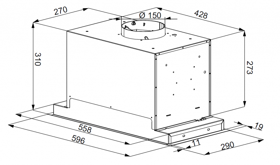 Вытяжки, Кухонная вытяжка Konigin Incanto Black 60