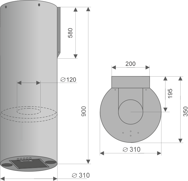 Вытяжки, Кухонная вытяжка Konigin Beauty 31