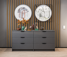 Декор для гостиной, Рейки декоративные интерьерные СБ-3425 Дуб Бунратти (6 шт)