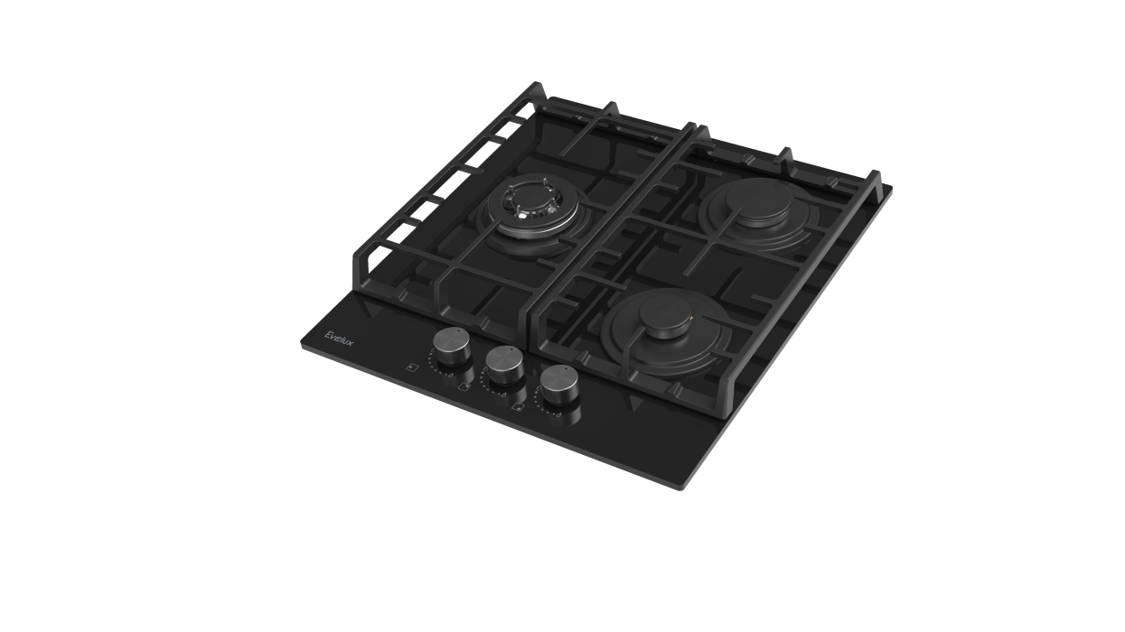 Встраиваемые варочные панели, Варочная панель газовая EVELUX HEG 450 BG