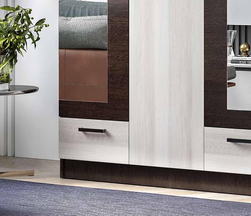 Для одежды, Распашной шкаф Адель 1,2м Венге-Лоредо