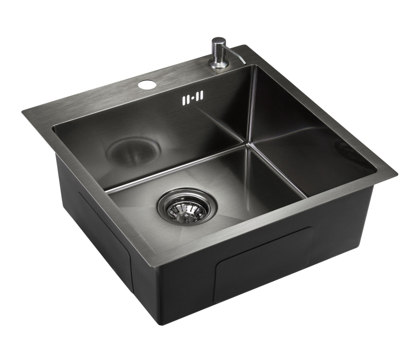 Кухонные мойки, Мойка универсального монтажа EMB-117A PVD Nano