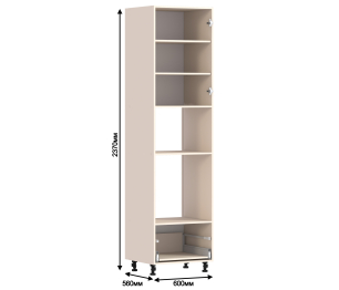 Классика пенал 2 дв 60х237 см