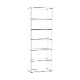 Шкаф-витрина Остин 16.394.02, серый графит, дуб золотой крафт