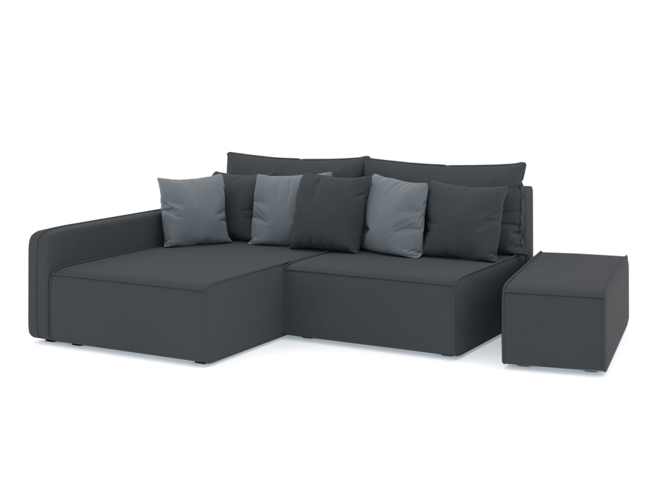 Диваны угловые в гостиную, Диван-кровать угловой Портленд еврокнижка НПБ, велюр