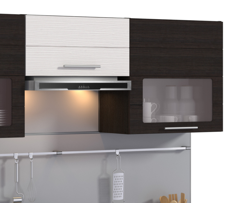 Кухонные гарнитуры, Кухонный гарнитур Милена Дуб Феррара/Онденс/Венге 2,4 м