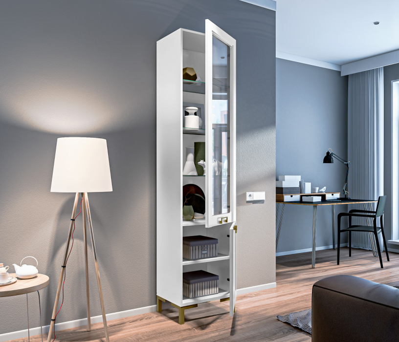 Стенки для гостиной, Комплект для гостиной Ассоль, Белый