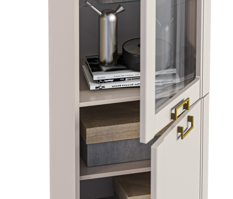 Стенки для гостиной, Гостиная Ассоль (тв-тумба, комод, витрина, полка)