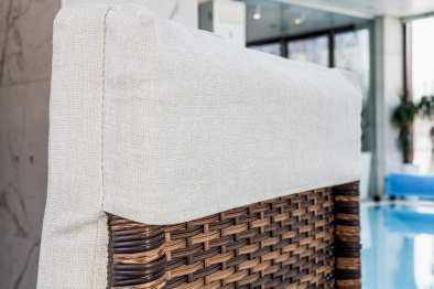 Шезлонг AGATA коричневый с матрасом