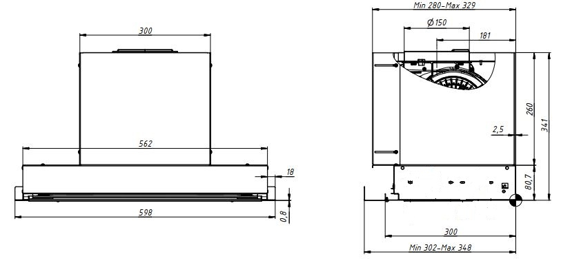 Вытяжки, Кухонная вытяжка ELIKOR Sense Glass 60П-1000