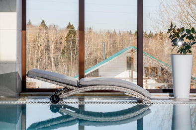 Шезлонг AGATA бежевый с матрасом