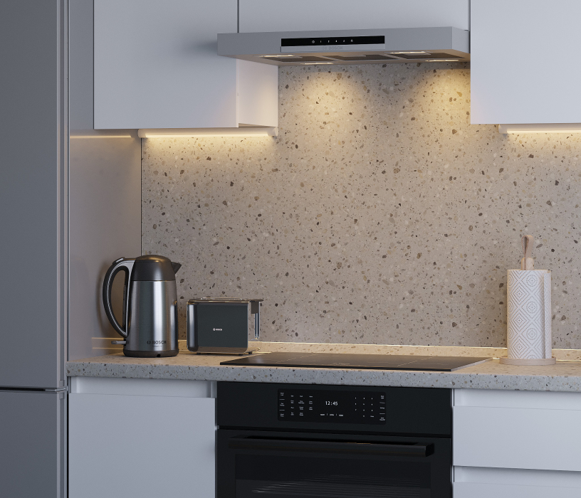 Кухонные гарнитуры, Кухонный гарнитур Леон прямой 210 см, белый