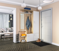 Прихожие, Прихожая Наоми СБ-2292 Дуб Сонома/Белый