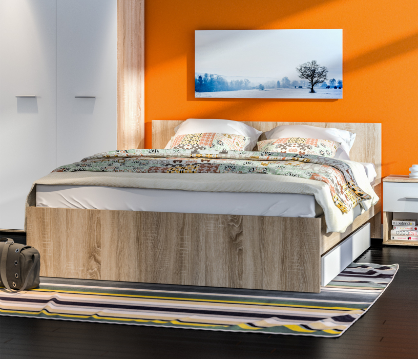 Двуспальные, Кровать Мамбо СБ-2679 1600 с ортопед. основанием и матрасом Лорд