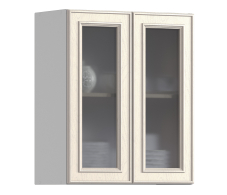 Классика, Классика шкаф навесной со стеклом 2 дв 60х72 см