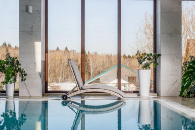 Шезлонг AGATA бежевый с матрасом