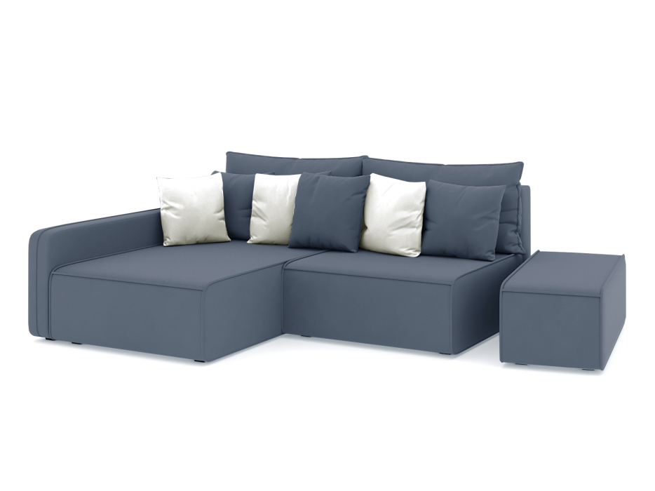 Диваны угловые в гостиную, Диван-кровать угловой Портленд еврокнижка НПБ, велюр